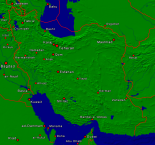 Iran Städte + Grenzen 800x744